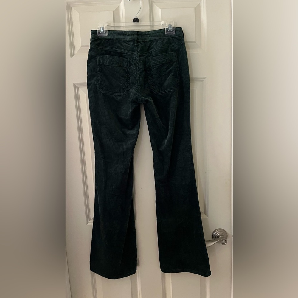 Anthropologie Pilcro Icon Flare Corduroy Pants Jeans Corduroy Emerald Green 26 - Picture 6 of 6